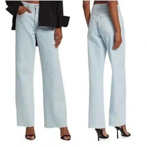 NWT SLVRLAKE Grace Twisted Seam Wide Leg Jeans size 30